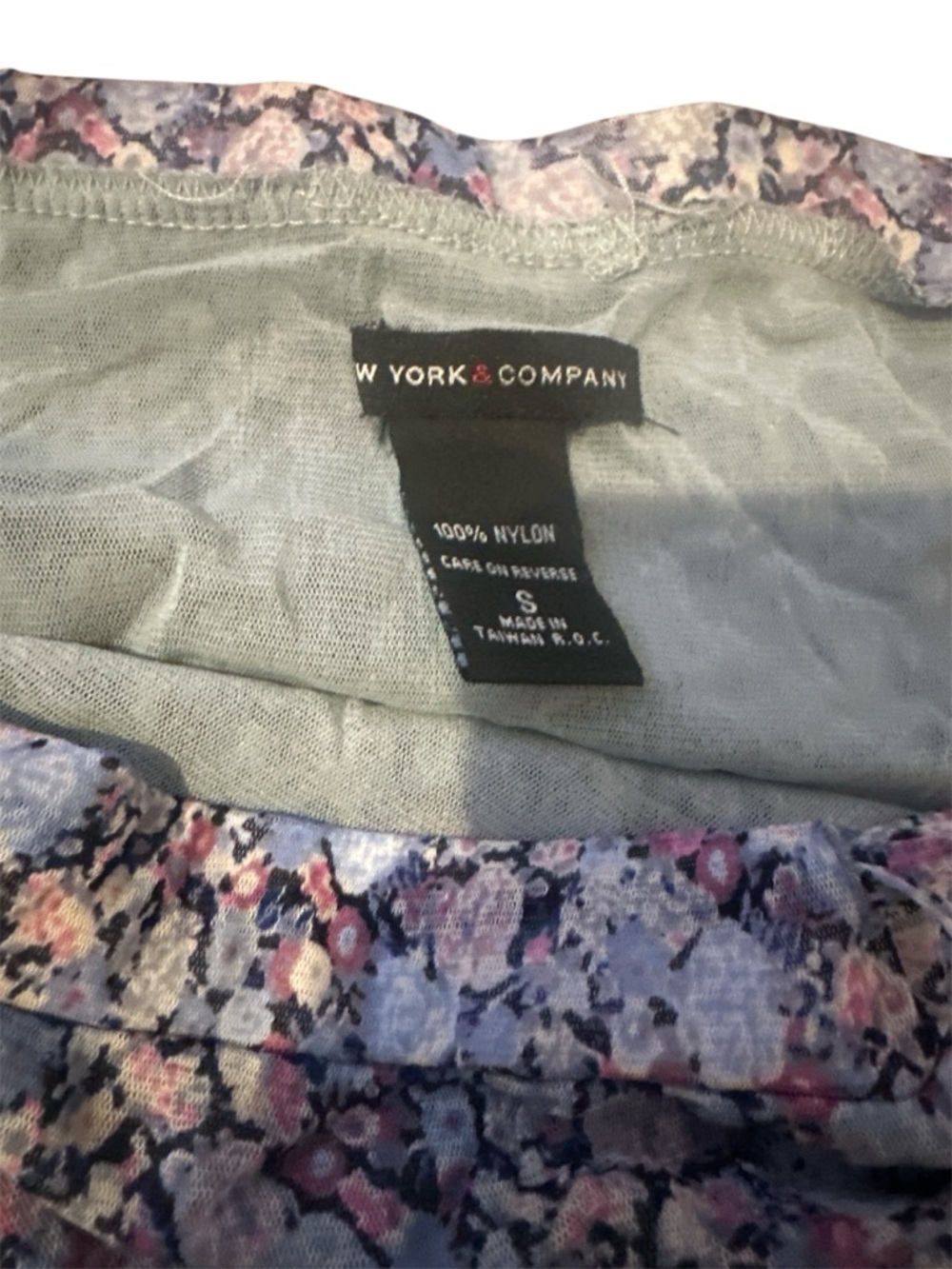 New York & Company floral blouson tube top/halter - Picture 3 of 5